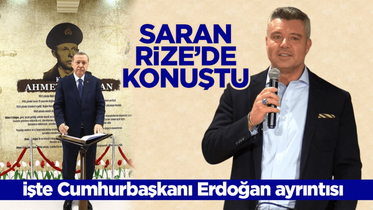 Fenerbahçe Başkanı Sadettin Saran Rize’de konuştu! Konuşma yaptığı okulda Cumhurbaşkanı Erdoğan ayrıntısı