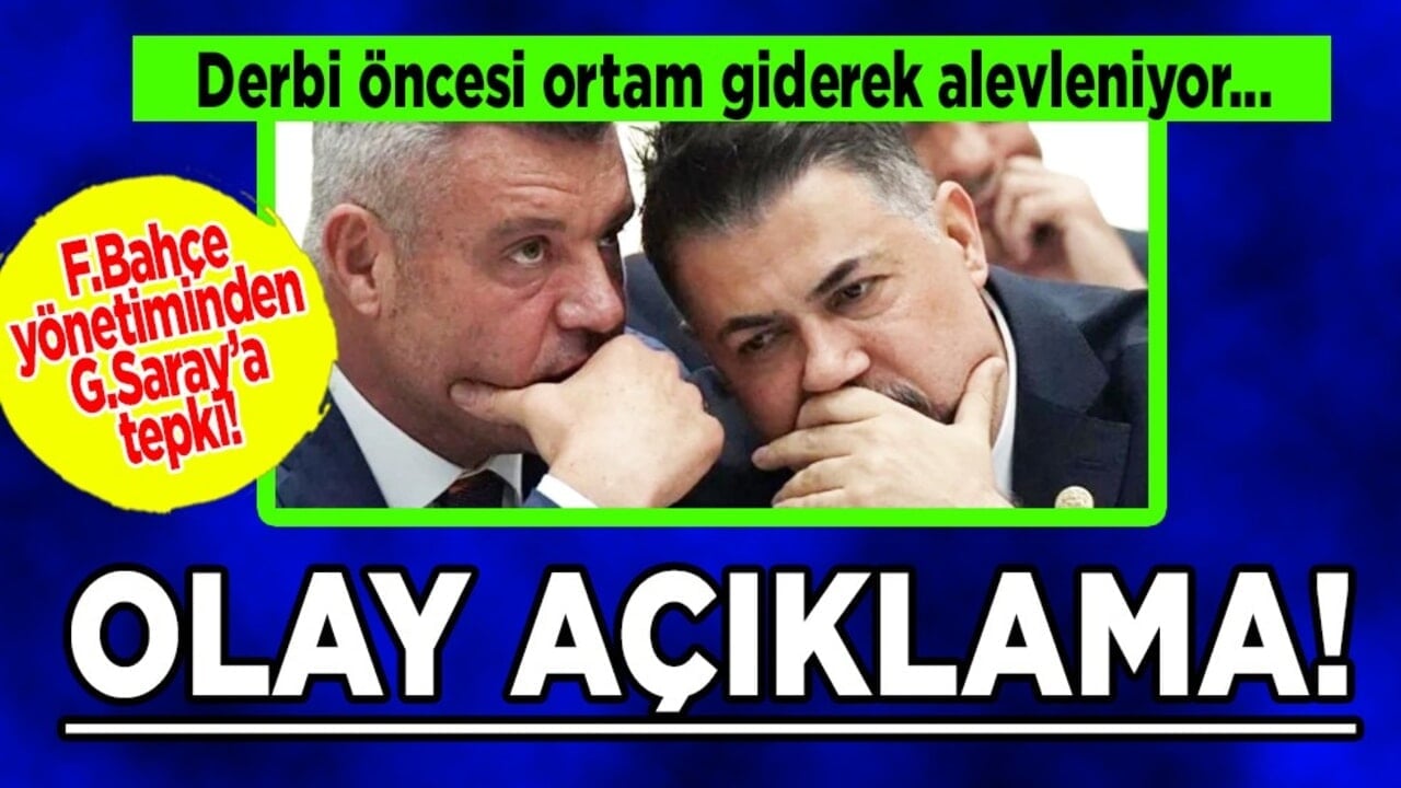 Fenerbahçe'den Galatasaray: Deniz sizin için bitti