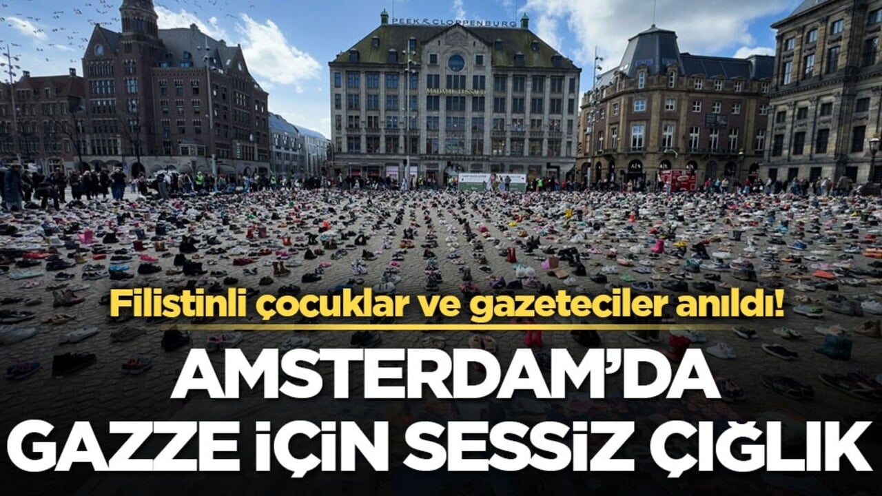Filistinli çocuklar ve gazeteciler anıldı! Amsterdam’da Gazze için sessiz çığlık
