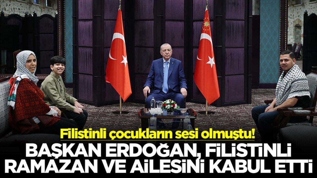 Filistinli çocukların sesi olmuştu! Başkan Erdoğan Filistinli Ramazan ve ailesini kabul etti