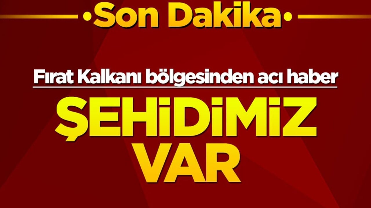 Fırat Kalkanı bölgesinden acı haber: Şehidimiz var