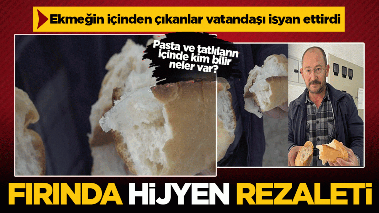 Fırında hijyen rezaleti: Ekmeğin içinden çıkanlar vatandaşı isyan ettirdi! Pasta ve tatlıların içinde kim bilir neler var?