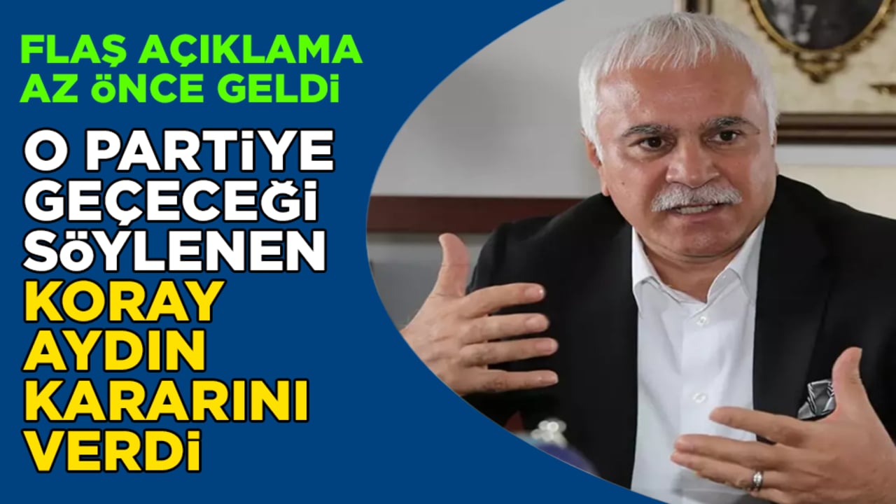 Flaş açıklama az önce geldi! O partiye geçeceği söylenen Koray Aydın kararını verdi