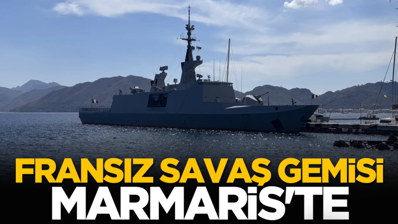 Fransız savaş gemisi Marmaris'te