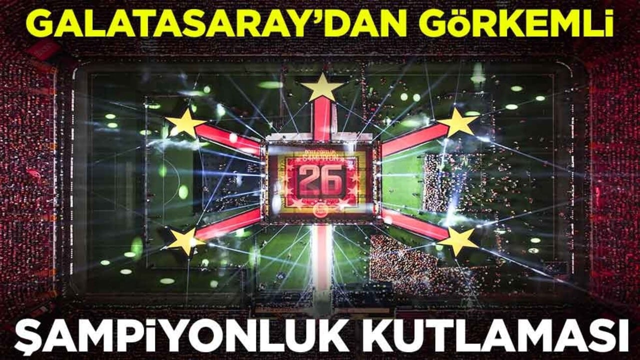 Galatasaray'dan RAMS Park'ta görkemli şampiyonluk kutlaması