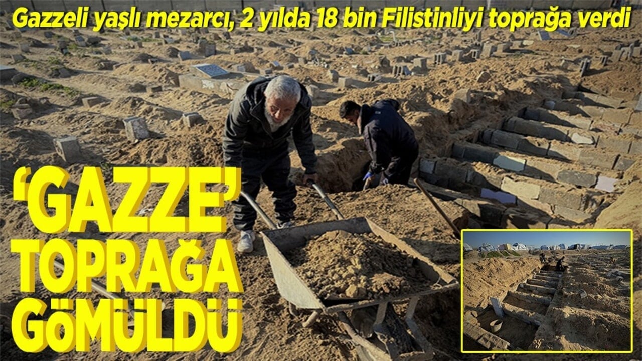 Gazzeli yaşlı mezarcı, 2 yılda 18 bin Filistinliyi toprağa verdi 'Gazze' toprağa gömüldü