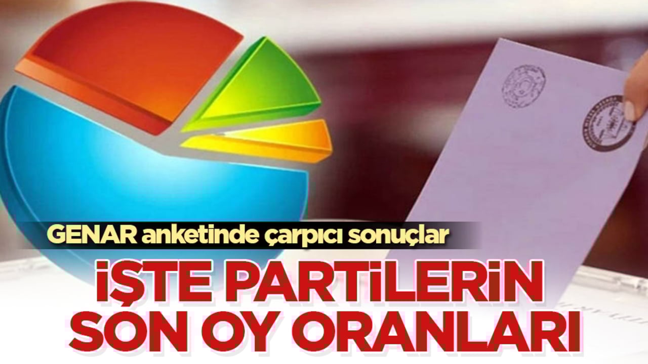 GENAR anketinde çarpıcı sonuçlar! İşte partilerin son oy oranları