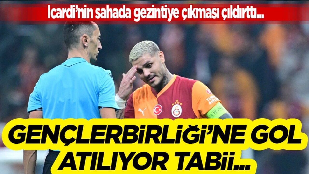 Gençlerbirliği'ne gol atınca tombikliği unutulan Icardi, USG maçında gezintiye çıkmıştı yine...