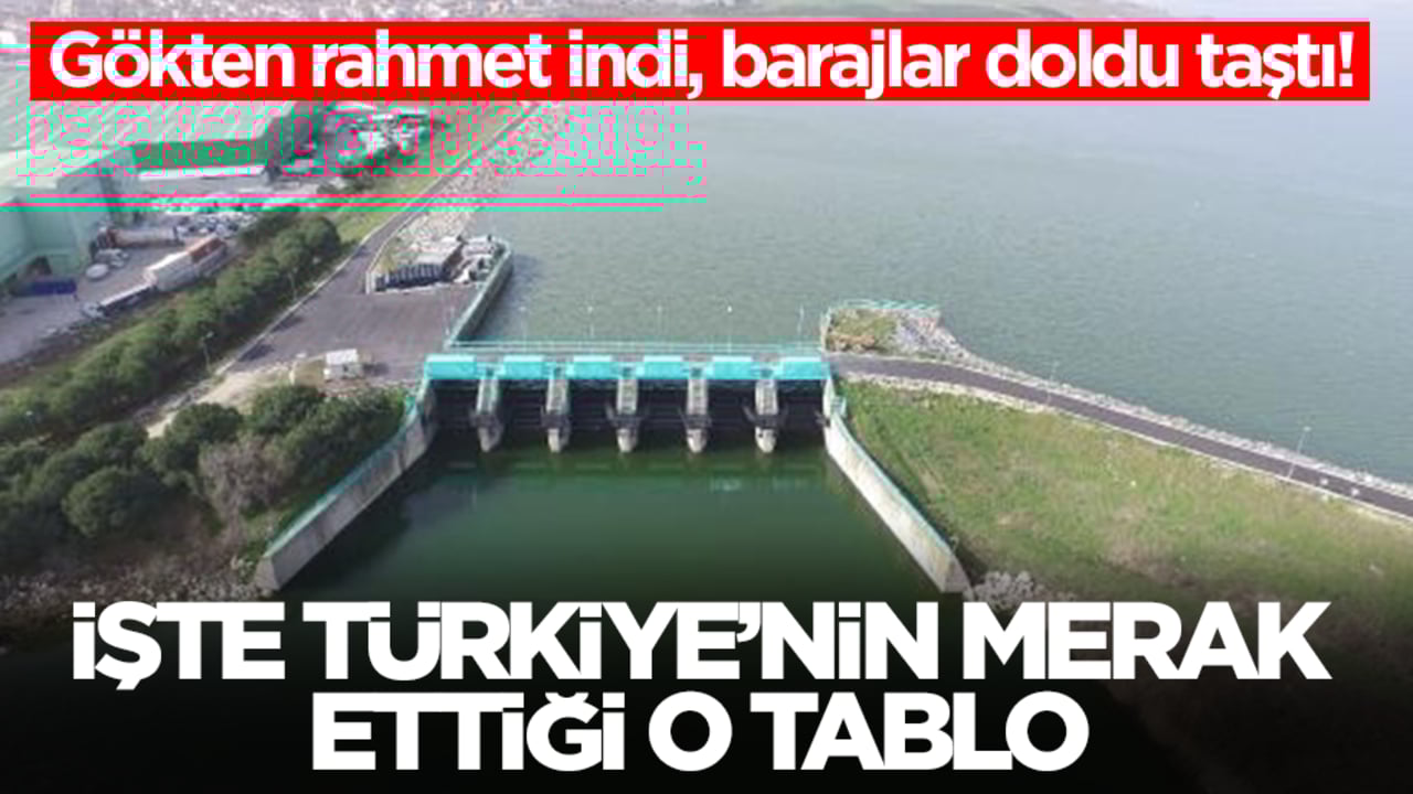 Gökten rahmet indi, barajlar doldu taştı! İşte tüm Türkiye'nin merak ettiği o tablo