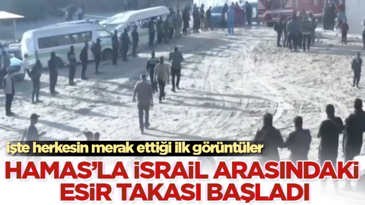 Hamas’la İsrail arasındaki esir takası başladı! İşte tüm dünyanın merak ettiği ilk görüntüler