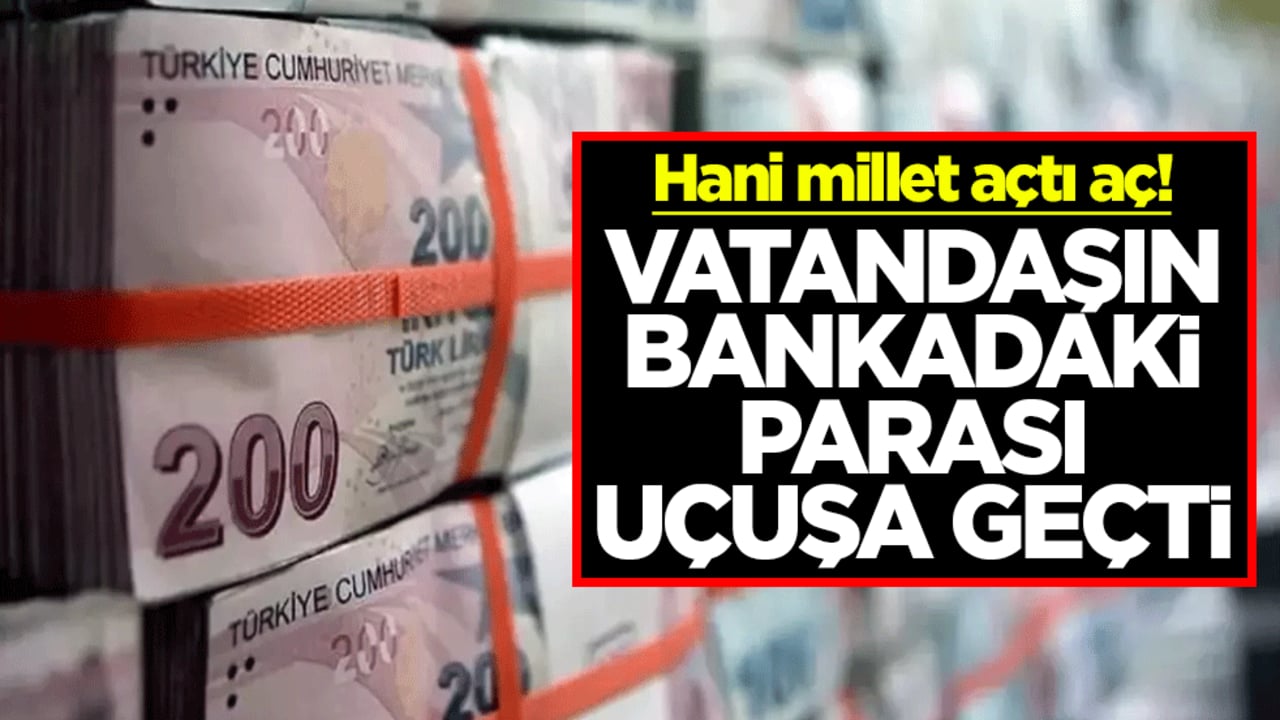 Hani millet açtı aç! Vatandaşın bankadaki parası uçuşa geçti