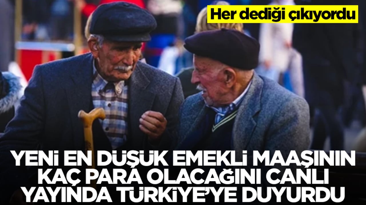 Her dediği çıkıyordu: Yeni en düşük emekli maaşını canlı yayında Türkiye'ye duyurdu