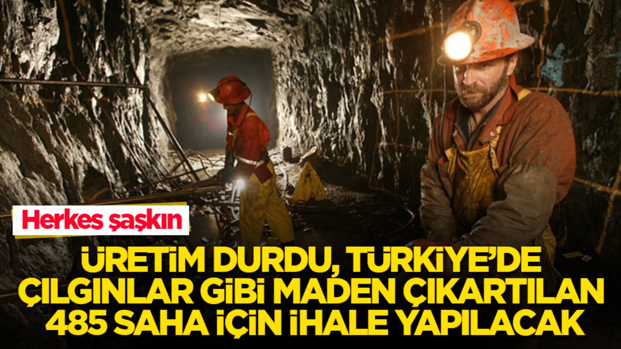 Herkes şaşkın! Üretim durdu, Türkiye’de çılgınlar gibi maden çıkartılan 485 saha için ihale yapılacak