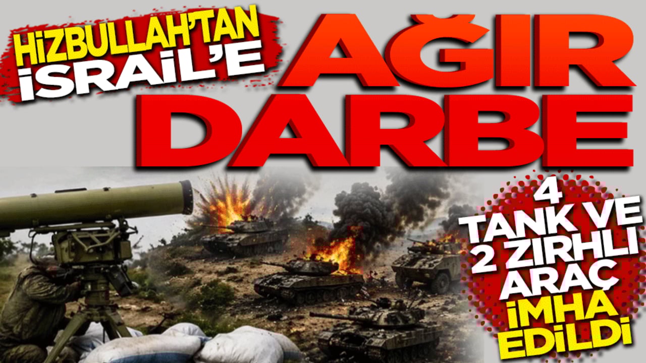Hizbullah'tan İsrail'e ağır darbe: 4 tank ve 2 zırhlı araç imha edildi