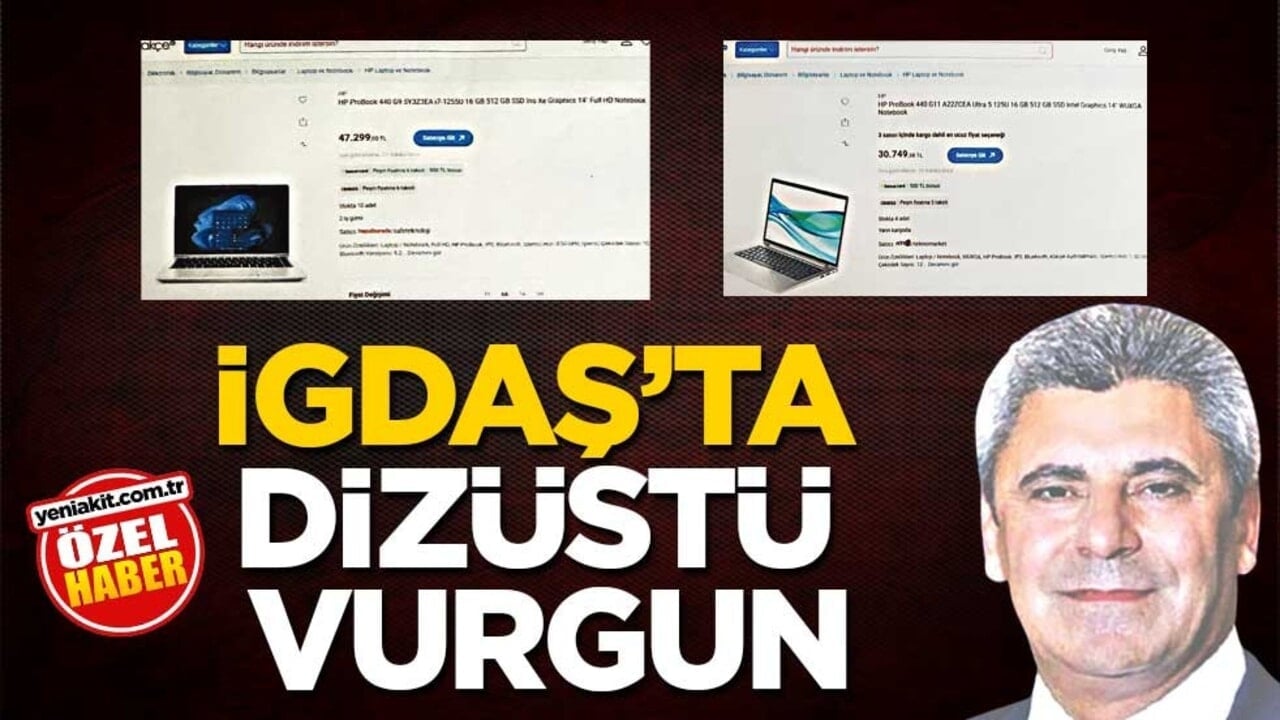 İGDAŞ’ta dizüstü vurgun