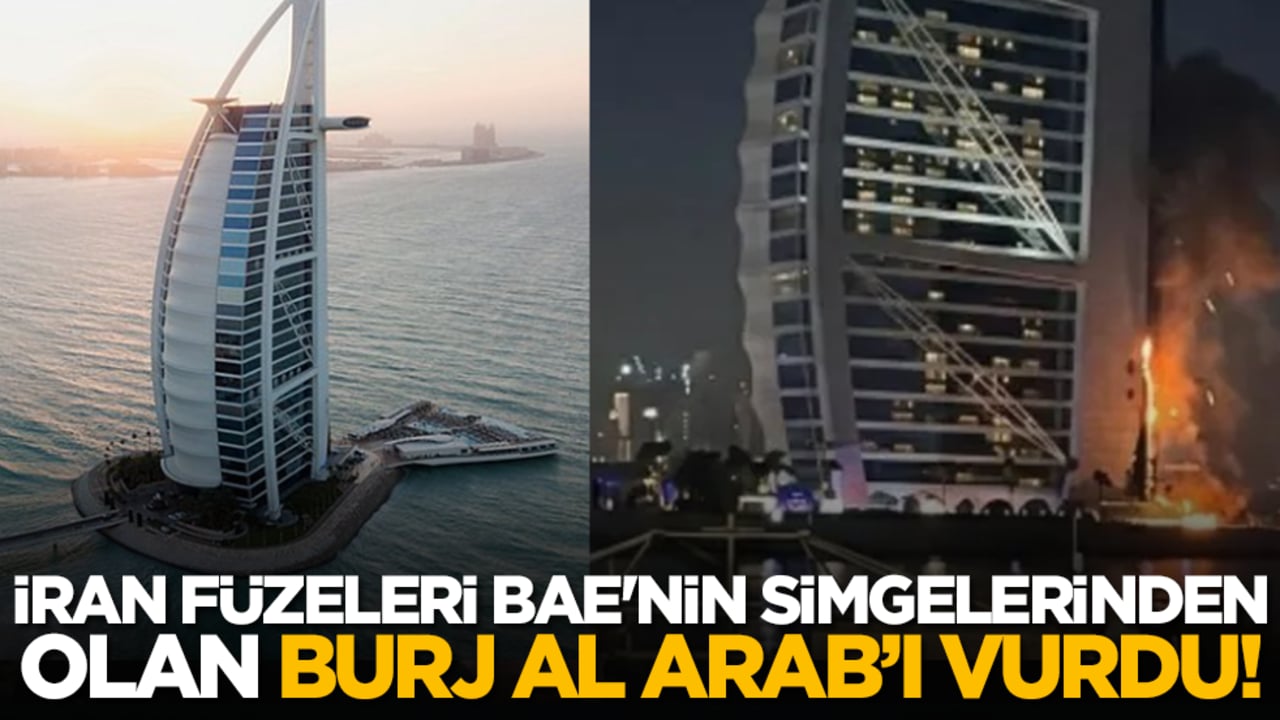 İran füzeleri BAE'nin simgelerinden olan Burj Al Arab'ı vurdu!