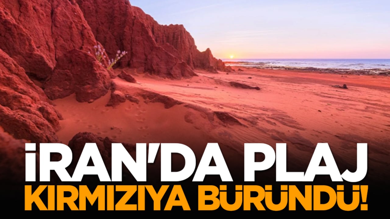 İran'da plaj kırmızıya büründü!