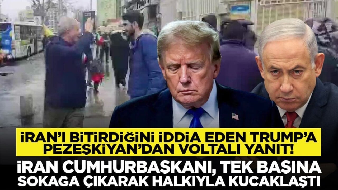 İran’ı bitirdiğini iddia eden Trump’a Pezeşkiyan’dan voltalı yanıt! İran Cumhurbaşkanı, tek başına sokağa çıkarak halkıyla kucaklaştı