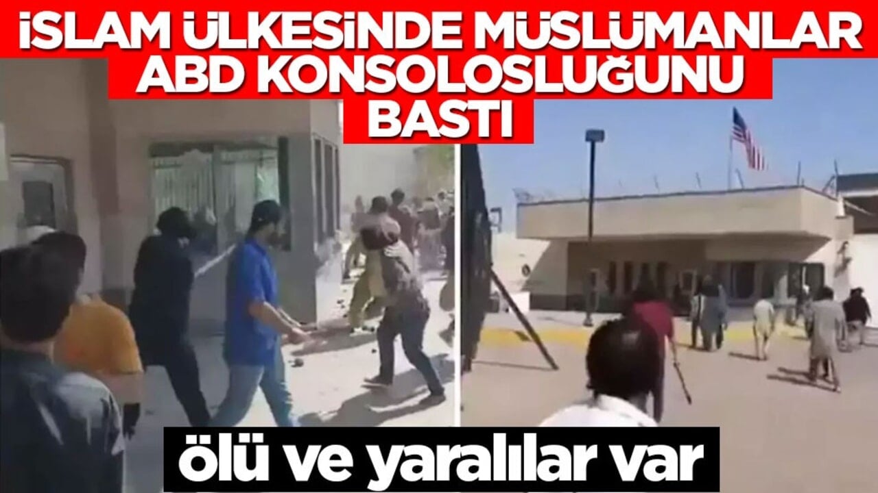 İslam ülkesinde ABD konsolosluğunu bastılar! Ölü ve yaralılar var