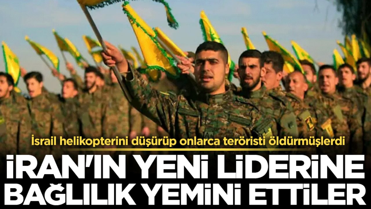 İsrail helikopterini düşürüp onlarca teröristi öldürmüşlerdi: İran'ın yeni liderine bağlılık yemini ettiler!