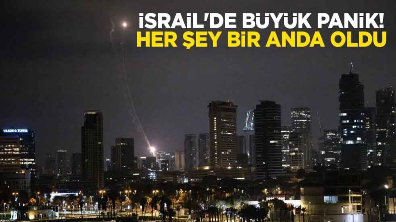 İsrail'de büyük panik! Her şey bir anda oldu