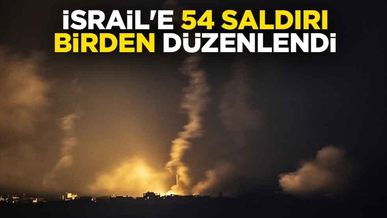 İsrail'e 54 saldırı birden düzenlendi