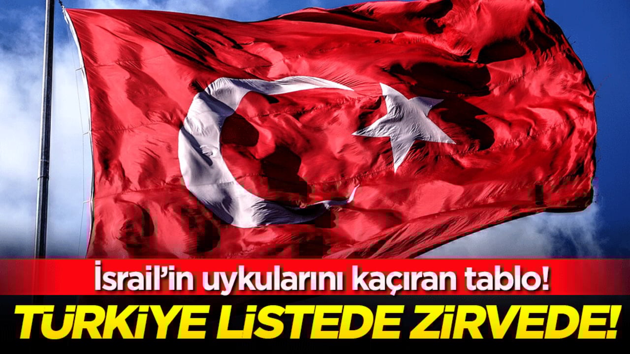 İsrail'in uykularını kaçıran tablo! Türkiye listede zirvede!