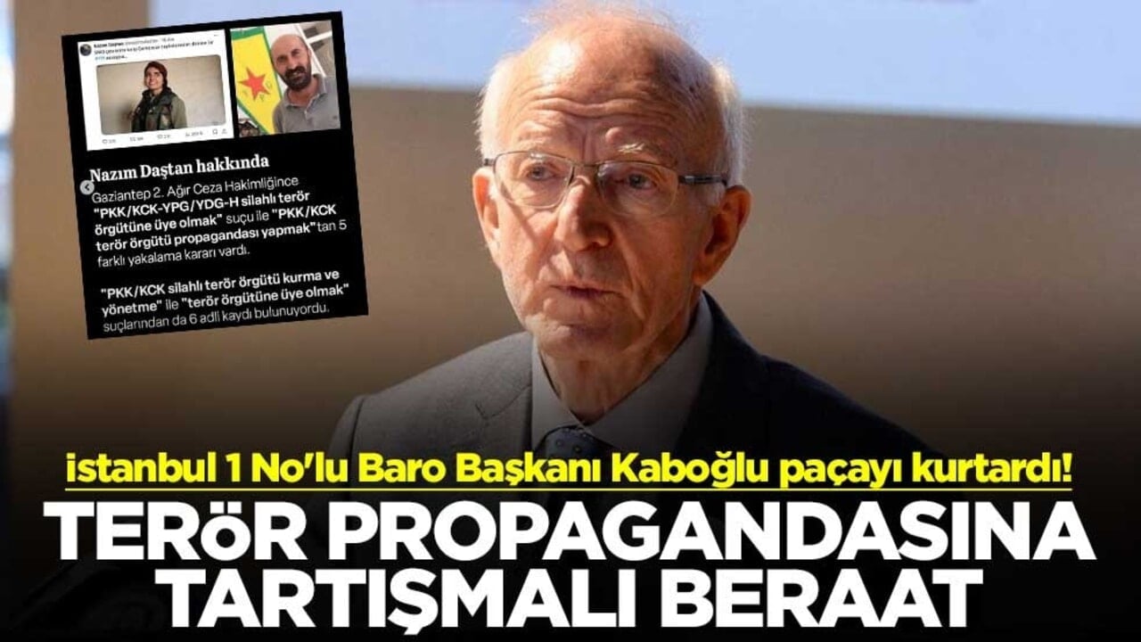 İstanbul 1 No'lu Baro Başkanı Kaboğlu paçayı kurtardı! Terör propagandasına tartışmalı beraat