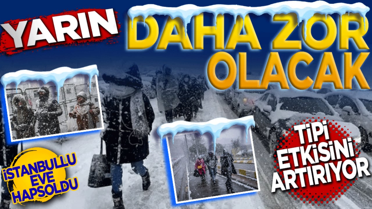 İstanbullu eve hapsoldu: Tipi etkisini artırıyor, yarın daha zor olacak