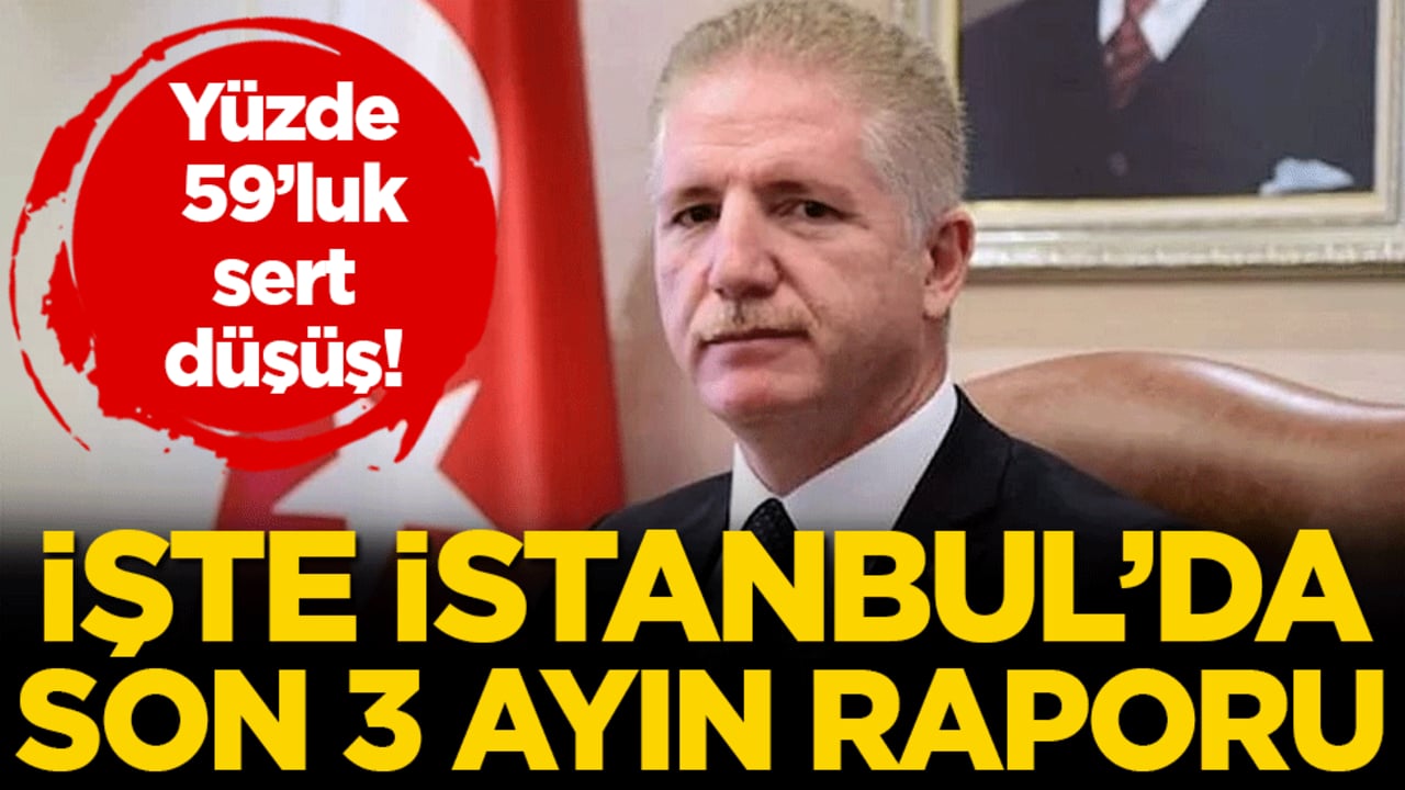 İşte İstanbul'da 3 ayın raporu! Yüzde 59’luk sert düşüş!