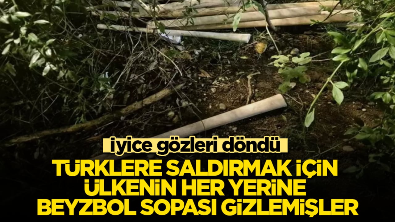 İyice gözleri döndü! Türklere saldırmak için ülkenin her yerine beyzbol sopası gizlemişler