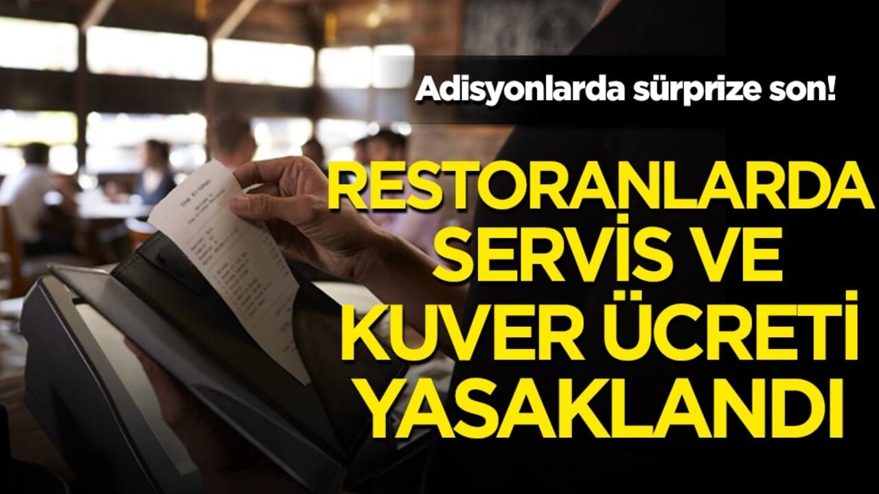 Kafe ve restoranlarda 'kuver' dönemi bitti: Ticaret Bakanlığı haksız ücrete "dur" dedi!