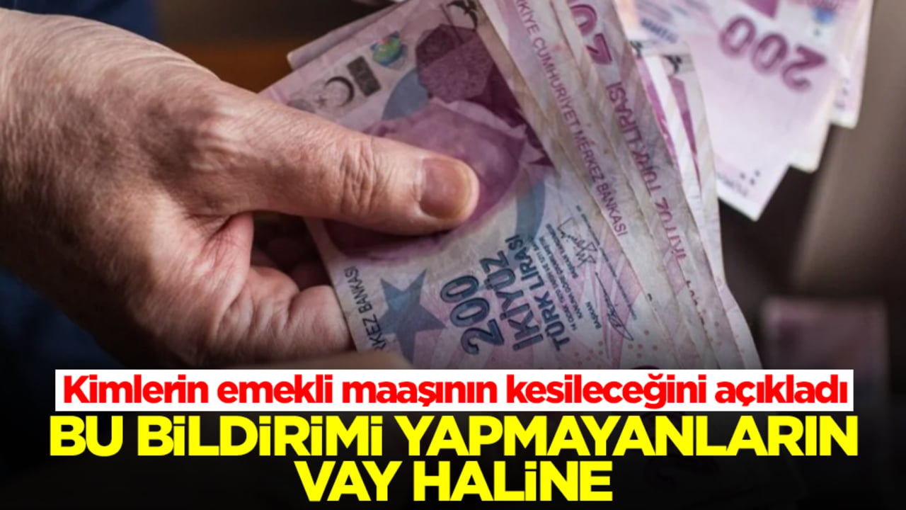 Kimlerin emekli maaşının kesileceğini açıkladı: Bu bildirimi yapmayanların vay haline