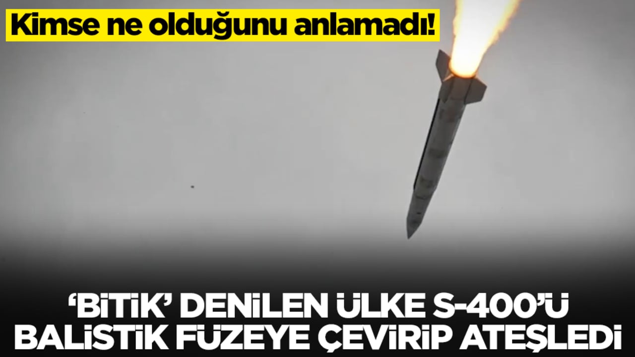Kimse ne olduğunu anlamadı! 'Bitik' denilen ülke S-400'ü 200 km menzilli balistik füzeye çevirip ateşledi