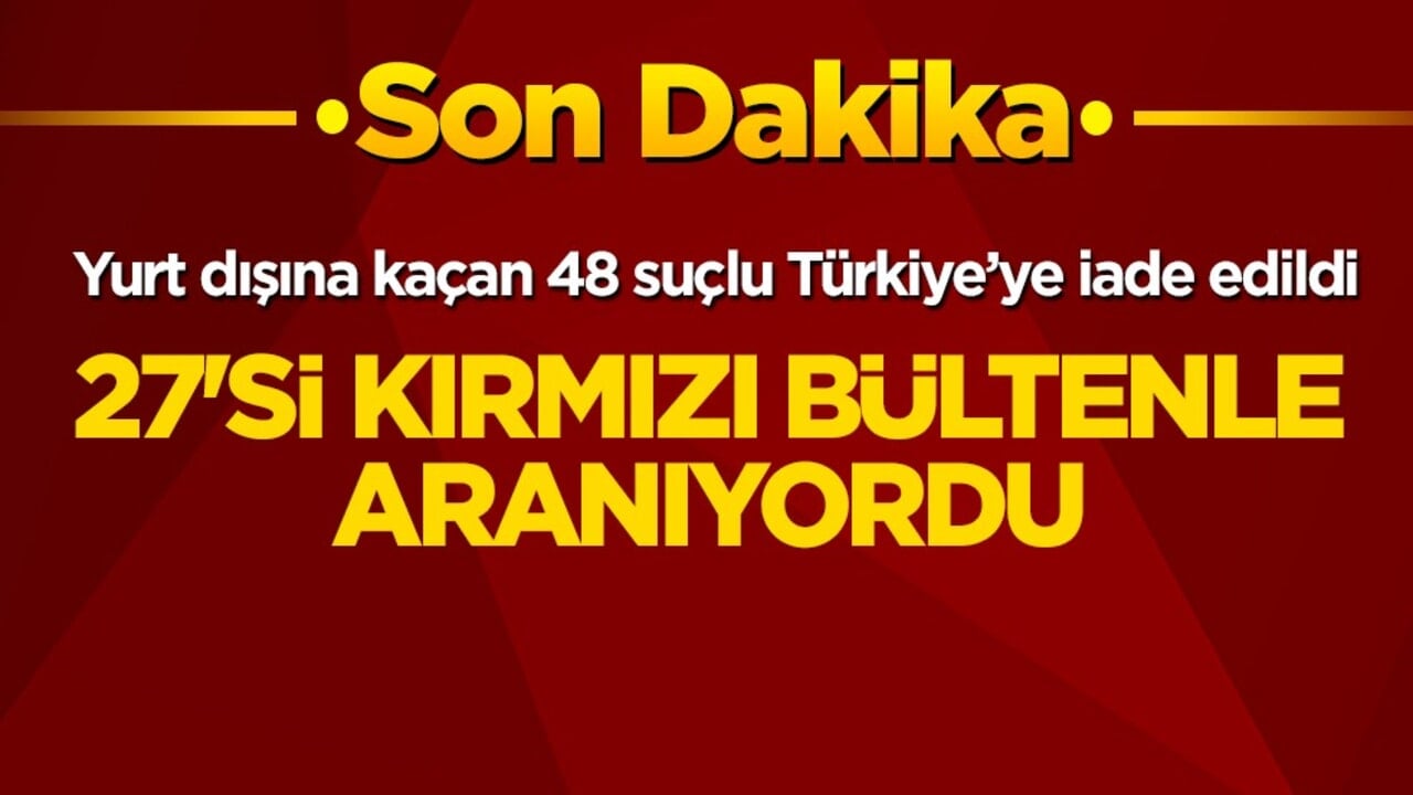 Kırmızı bültenle aranan 48 suçlu Türkiye'ye getirildi!