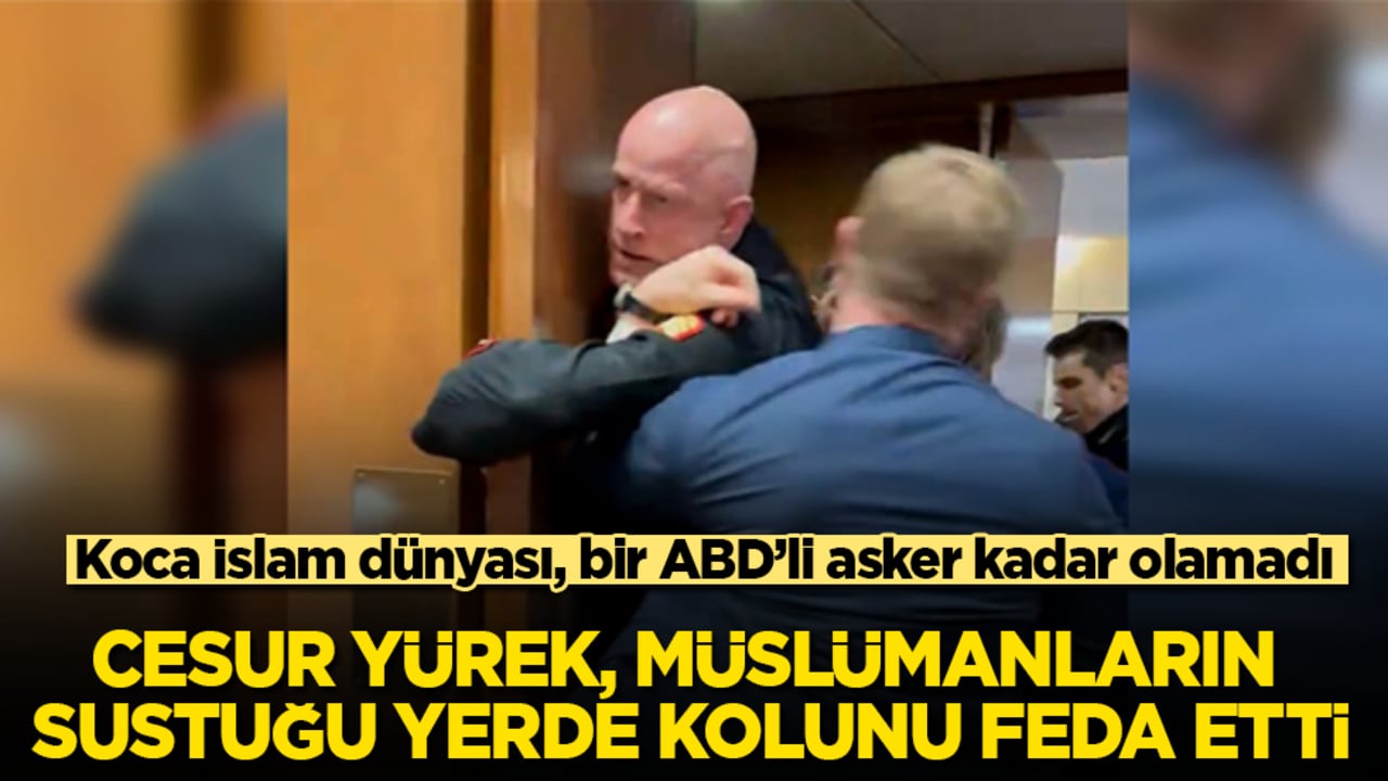 Koca İslam dünyası, bir ABD’li asker kadar olamadı! Cesur yürek, Müslümanların sustuğu yerde kolunu feda etti