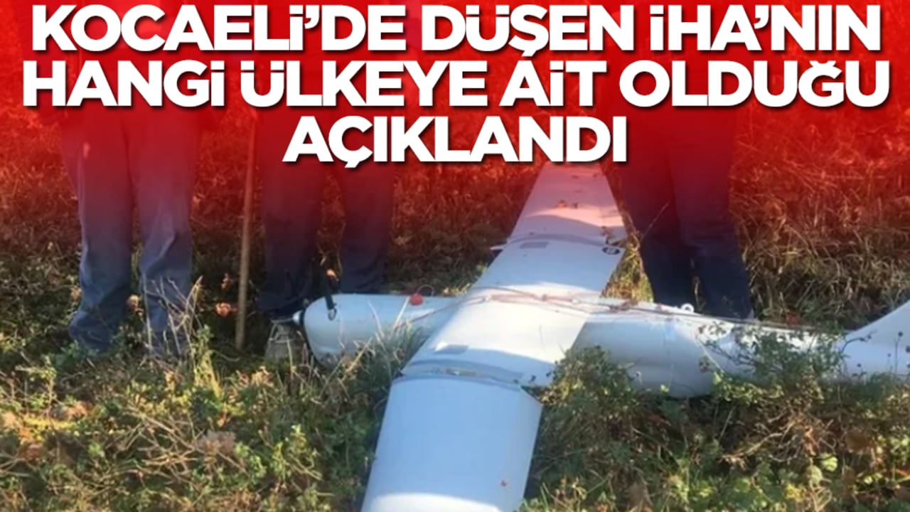 Kocaeli'de düşen İHA'nın hangi ülkeye ait olduğu açıklandı