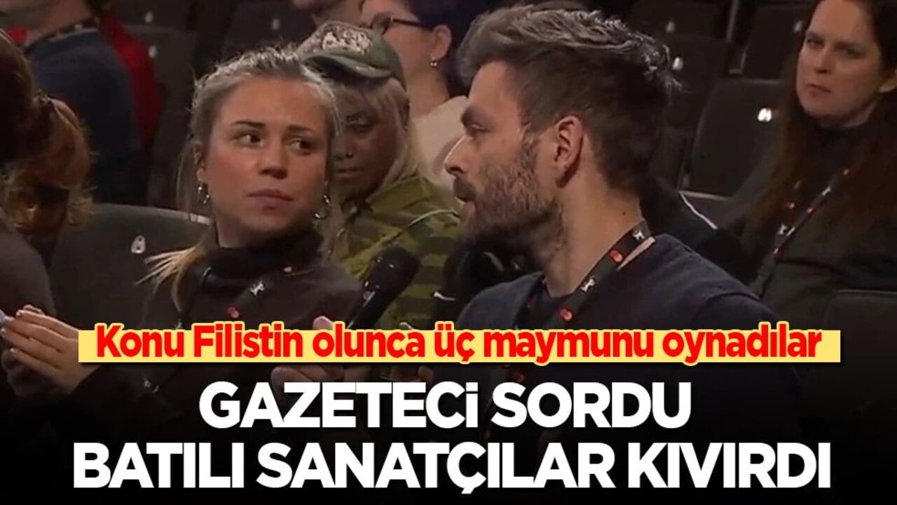 Konu Filistin olunca üç maymunu oynadılar! Gazeteci sordu Batılı sanatçılar kıvırdı