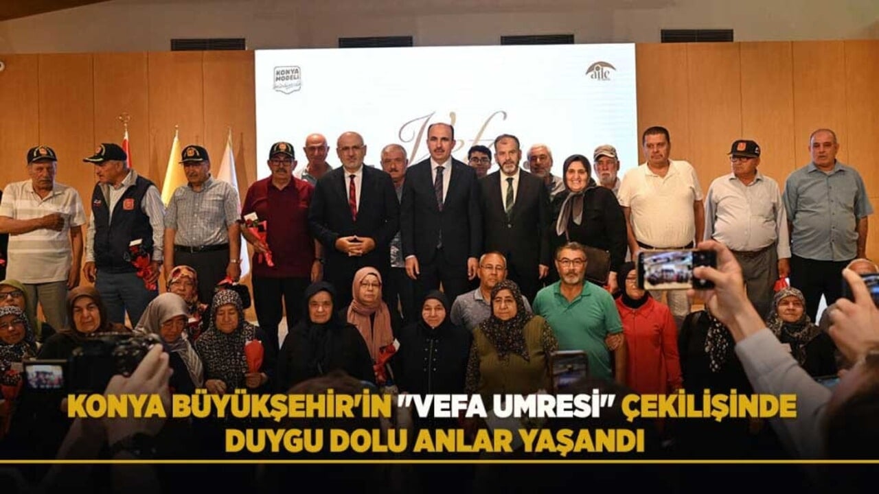 Konya Büyükşehir'in 'Vefa Umresi' çekilişinde duygu dolu anlar yaşandı