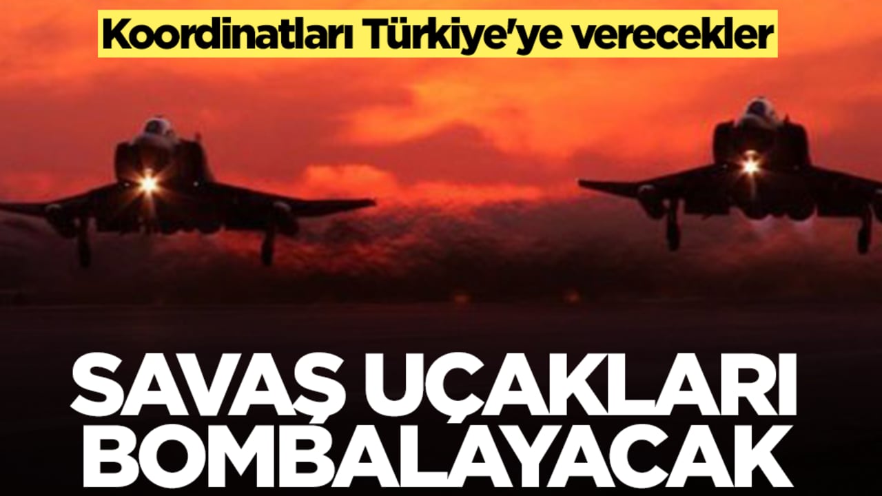 Koordinatları Türkiye'ye verecekler: Savaş uçakları bombalayacak