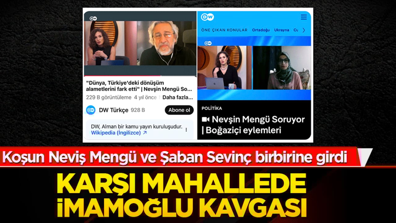 Koşun Neviş Mengü ve Şaban Sevinç birbirine girdi Karşı mahallede İmamoğlu kavgası