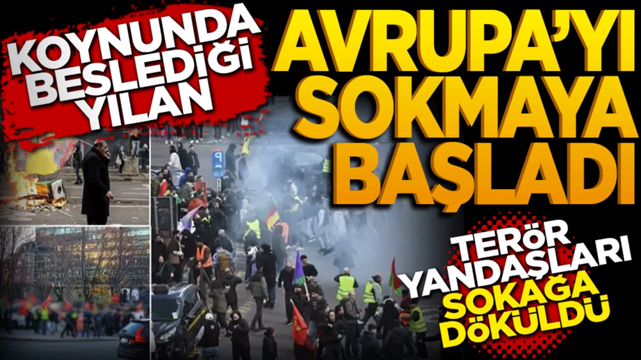"Koynunda beslediği yılan Avrupa'yı sokmaya başladı": Terör yandaşları sokağa döküldü!