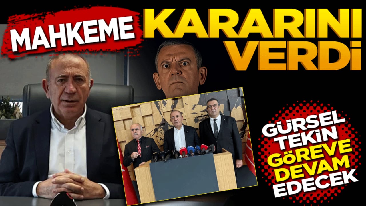 Mahkeme kararını verdi! Gürsel Tekin göreve devam edecek