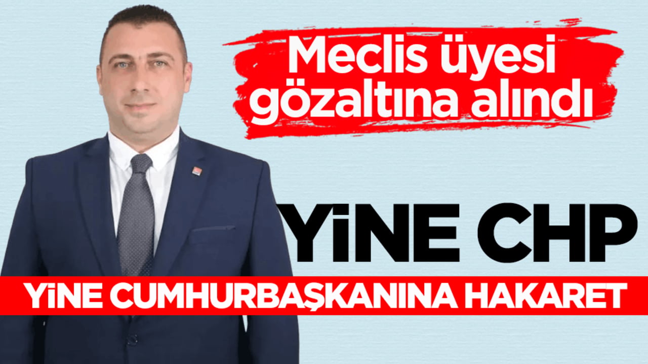 Meclis üyesi gözaltına alındı! Yine CHP yine Cumhurbaşkanına hakaret