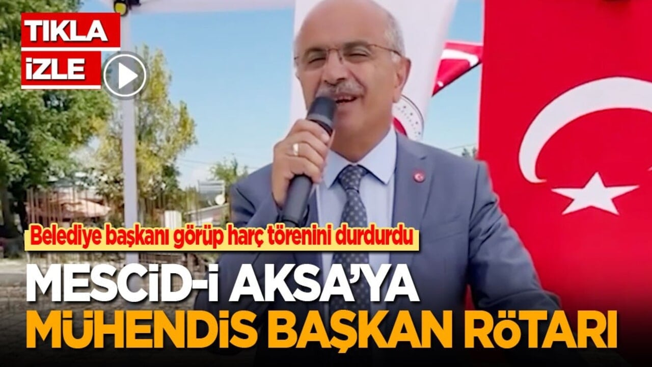 Mescid-i Aksa’ya mühendis başkan ayarı! Belediye başkanı hatayı görüp ilk harç törenini durdurdu