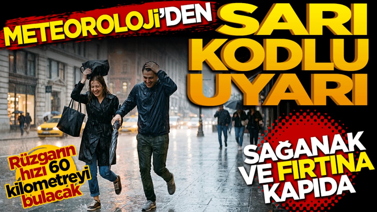 Meteoroloji'den "sarı kodlu" uyarı: Sağanak ve fırtına kapıda!