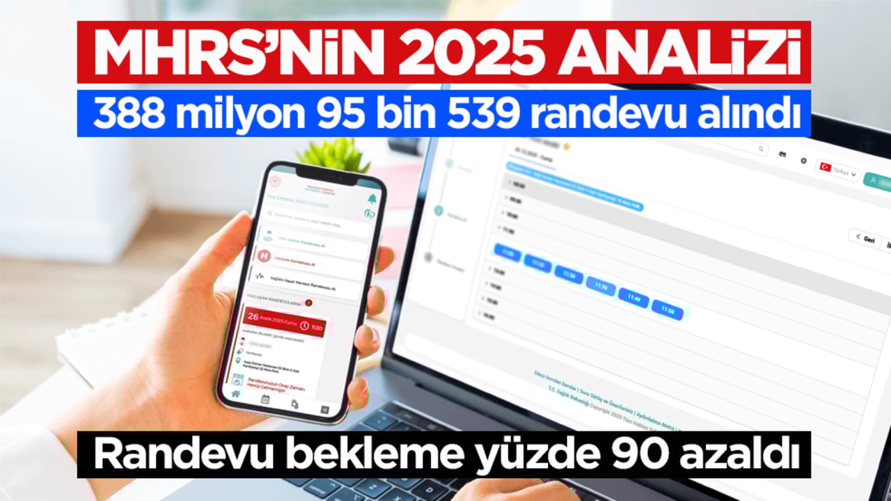 MHRS’nin 2025 analizi: 388 milyon 95 bin 539 randevu alındı! Randevu bekleme yüzde 90 azaldı