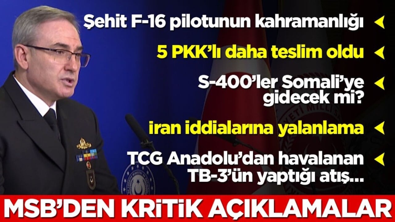 MSB: Düşen F-16 uçağının kahraman pilotu fırlatma sistemini son anda çalıştırdı