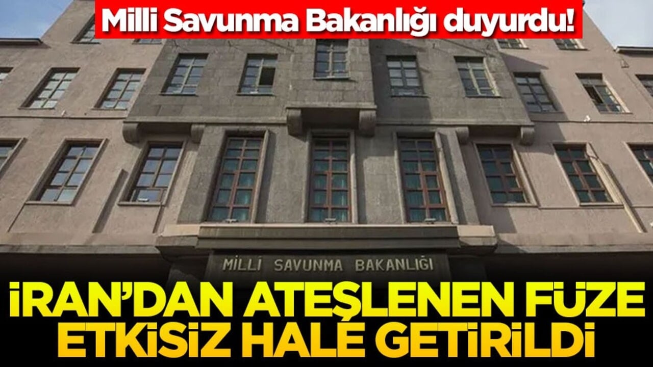 MSB duyurdu! İran'dan ateşlenen füze etkisiz hale getirildi