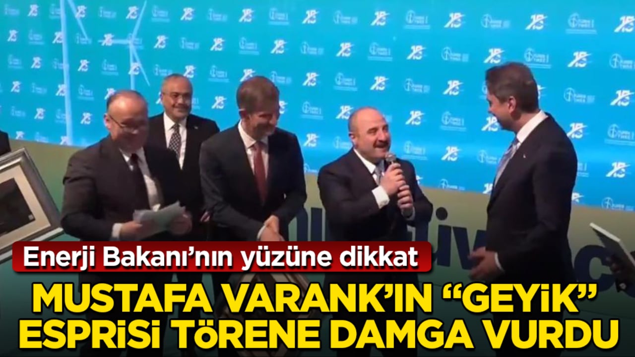 Mustafa Varank’ın “geyik” esprisi törene damga vurdu! Enerji Bakanı’nın yüzüne dikkat